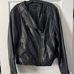 Bernardo Women's Sleek Black Pleather Jacket